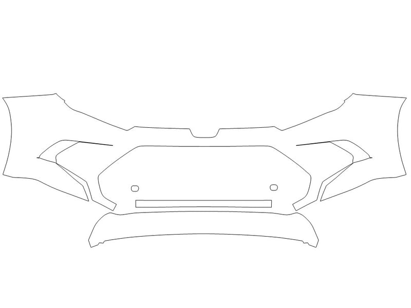 grand highlander 3M Clear Bra Bumper Precut PPF Diagram