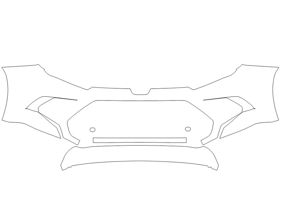 grand highlander Avery Dennison Clear Bra Bumper Precut PPF Diagram