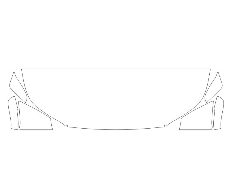 grand highlander Avery Dennison Clear Bra Hood Precut PPF Diagram