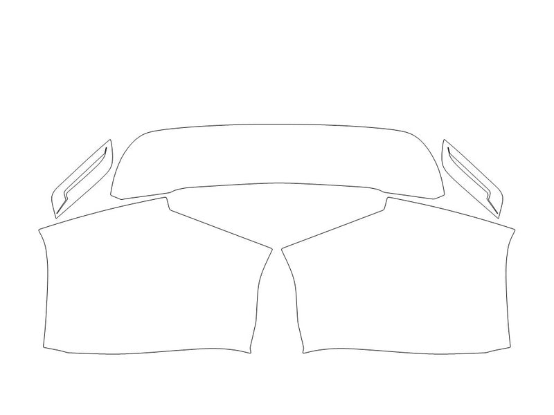 grand highlander 3M Clear Bra Door Cup Precut PPF Diagram