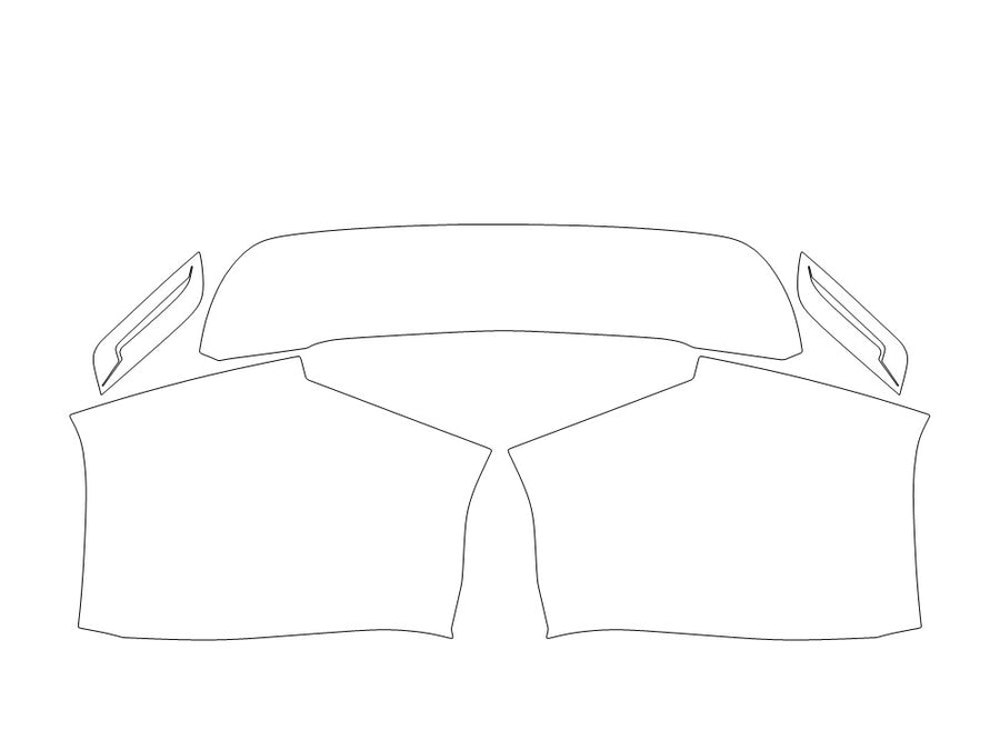 grand highlander Avery Dennison Clear Bra Door Cup Precut PPF Diagram