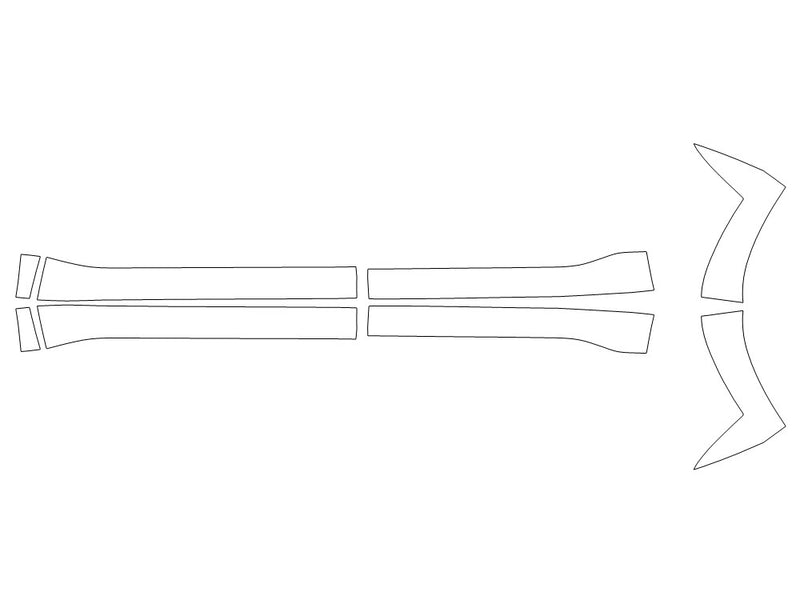 grand highlander 3M Clear Bra Door Cup Precut PPF Diagram