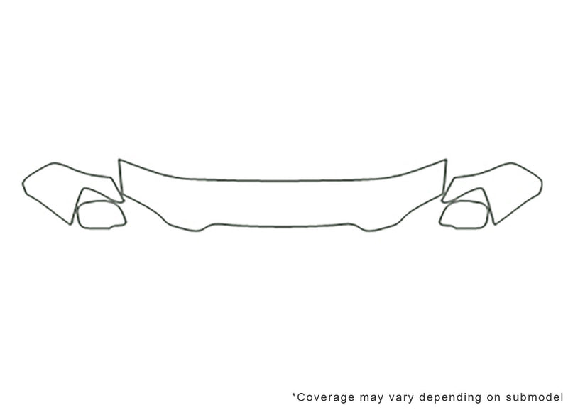 highlander 3M Clear Bra Hood Precut PPF Diagram