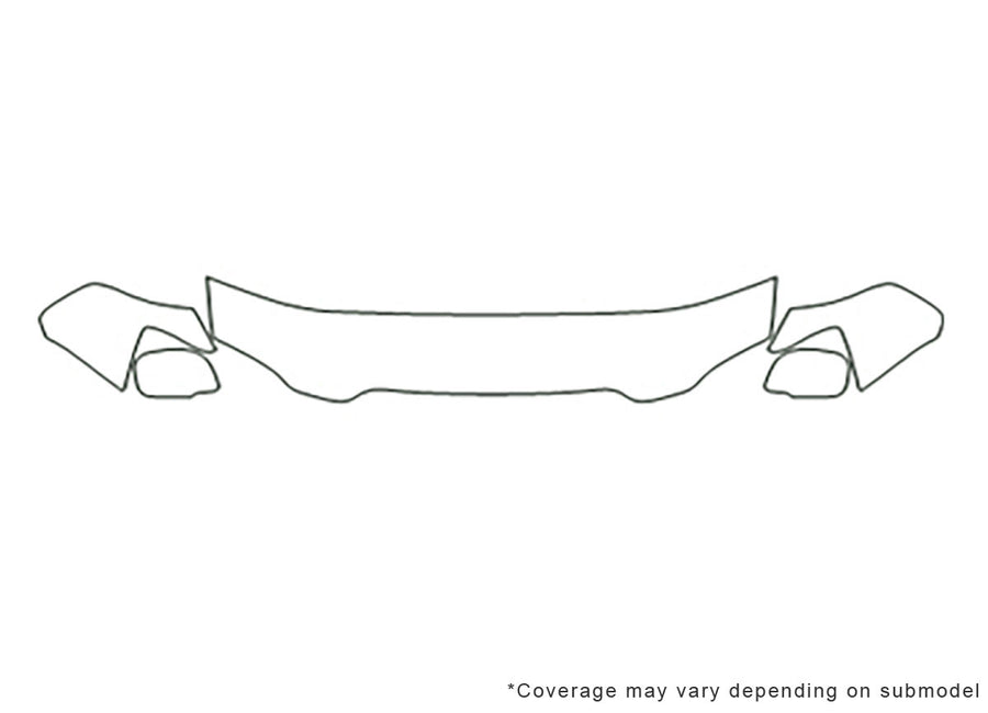 highlander 3M Clear Bra Hood Precut PPF Diagram