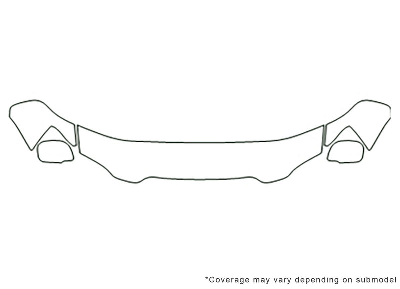highlander Avery Dennison Clear Bra Hood Precut PPF Diagram
