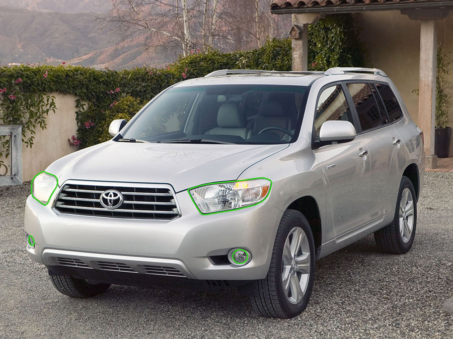 toyota highlander 2008-2010 Headlight Protection Installation Location