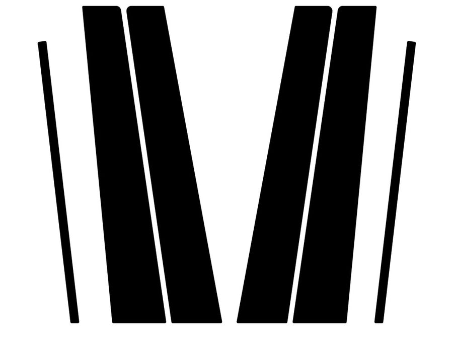 toyota highlander 2008-2013 Matte Black Pillar Trim Diagram
