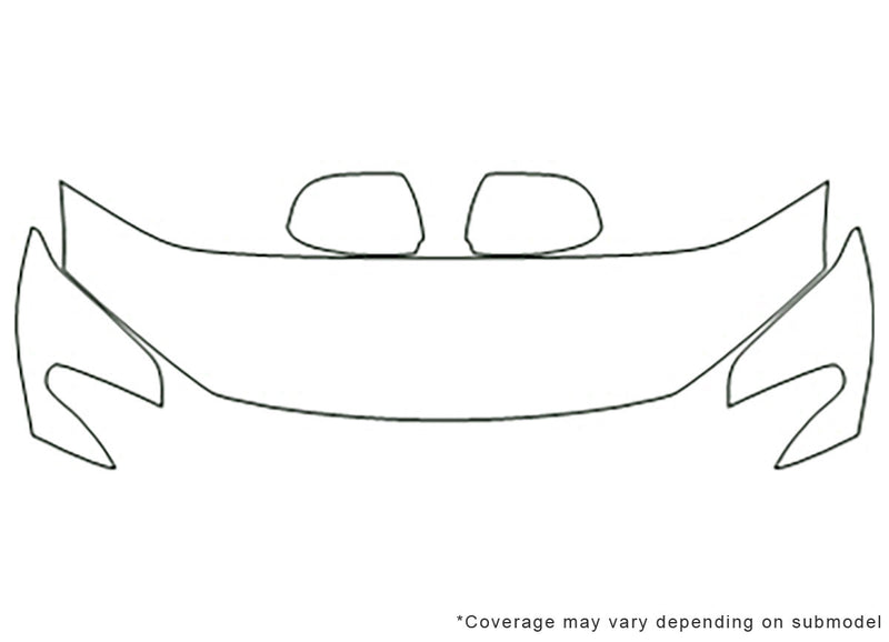 highlander Avery Dennison Clear Bra Hood Precut PPF Diagram