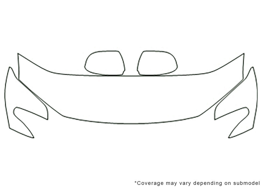 highlander Avery Dennison Clear Bra Hood Precut PPF Diagram