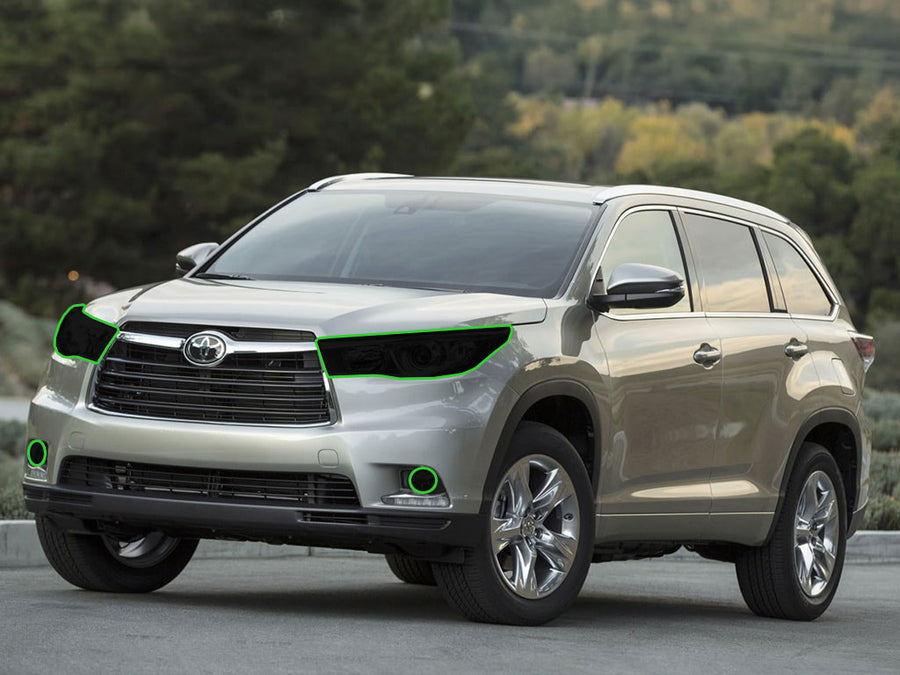 toyota highlander 2014-2016 Headlight Tint Location