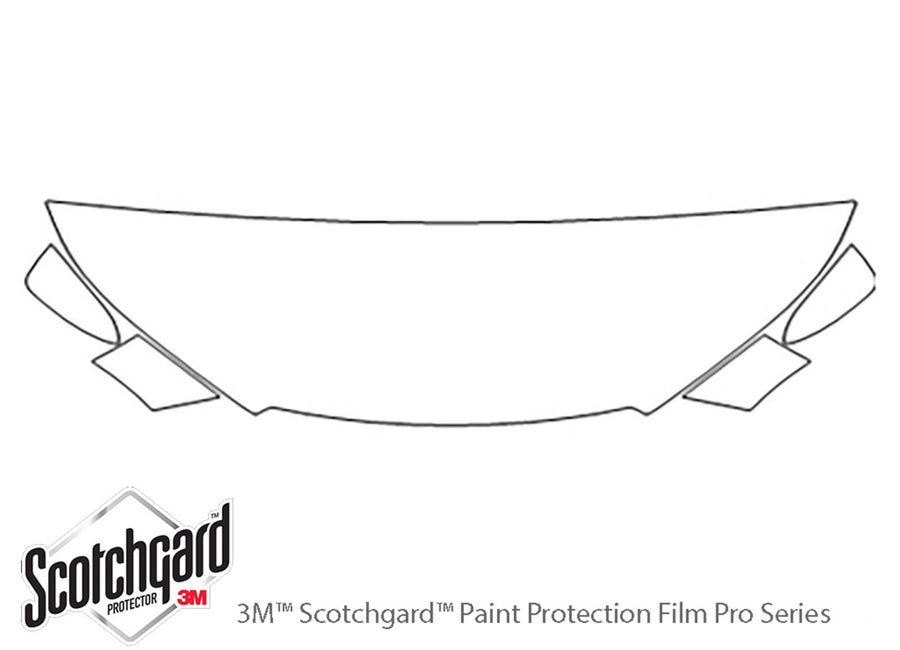highlander 3M Clear Bra Hood Precut PPF Diagram