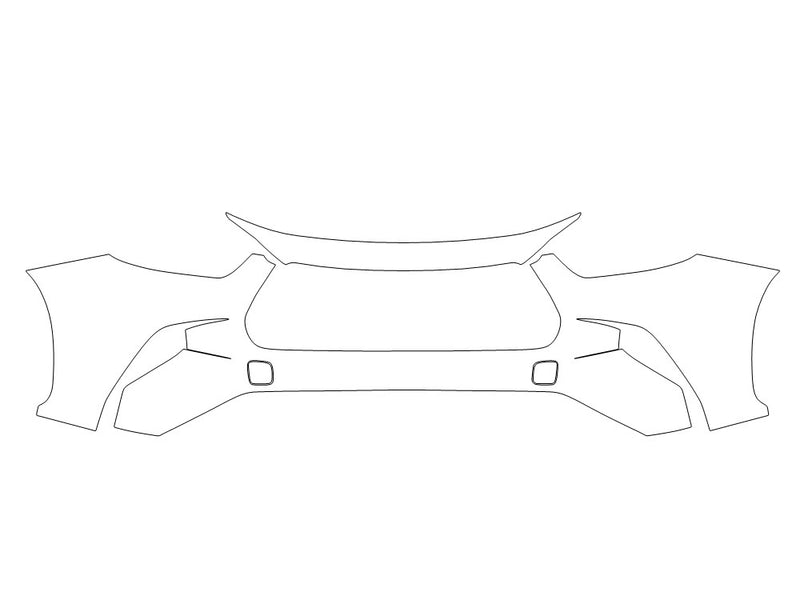 highlander 3M Clear Bra Bumper Precut PPF Diagram