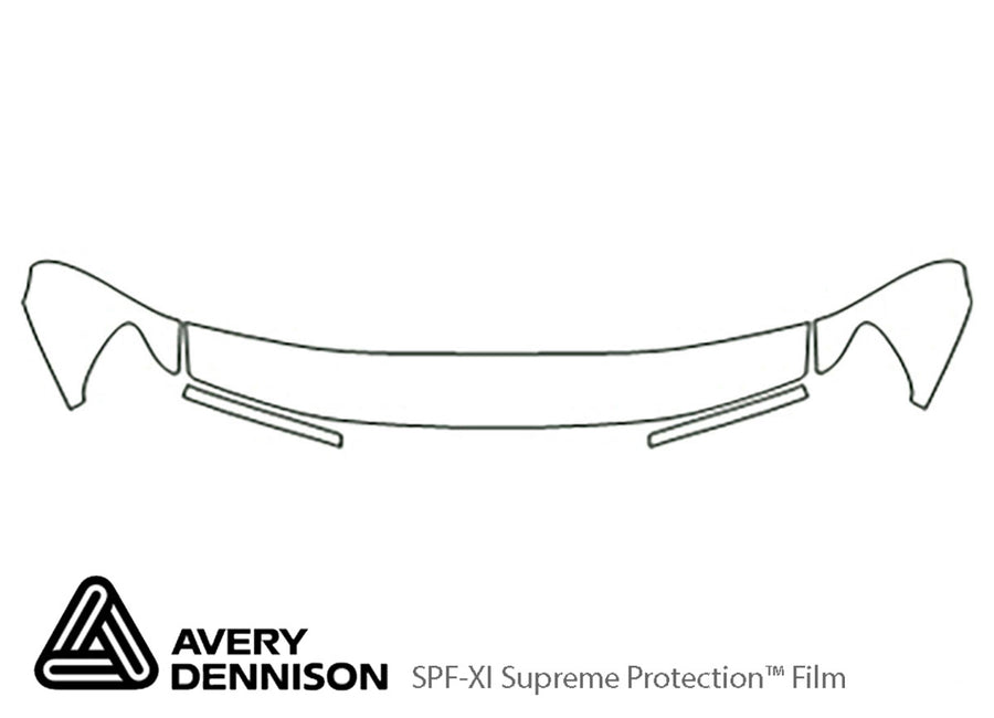land cruiser Avery Dennison Clear Bra Hood Precut PPF Diagram