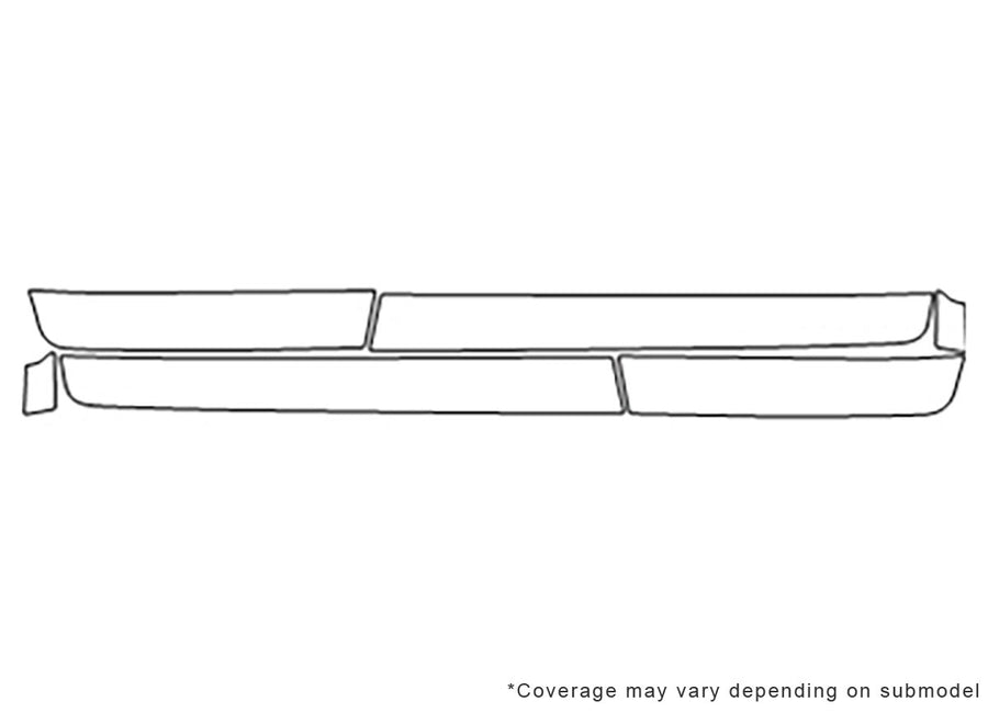 land cruiser 3M Clear Bra Door Cup Precut PPF Diagram