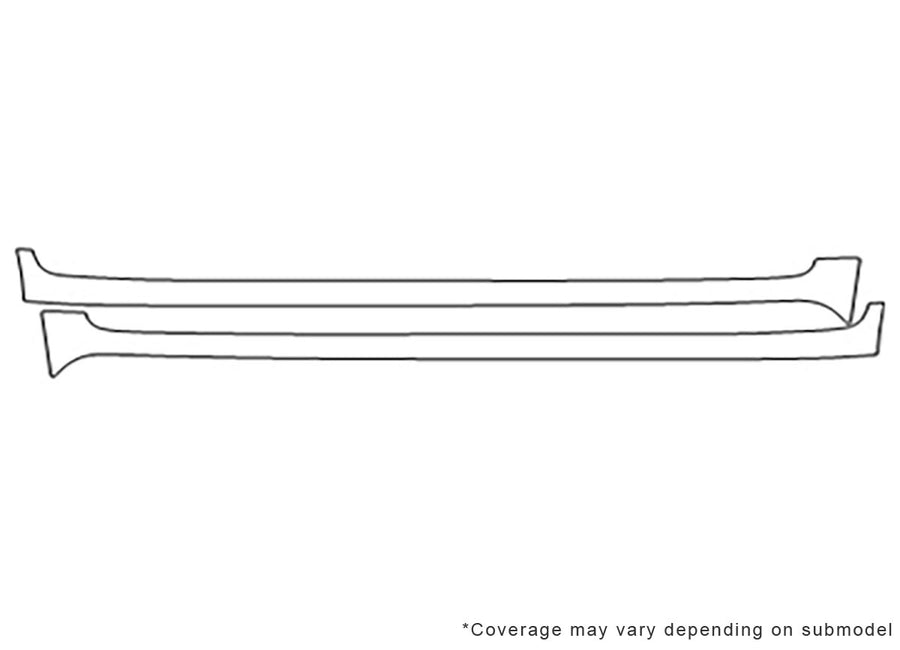 land cruiser Avery Dennison Clear Bra Door Cup Precut PPF Diagram