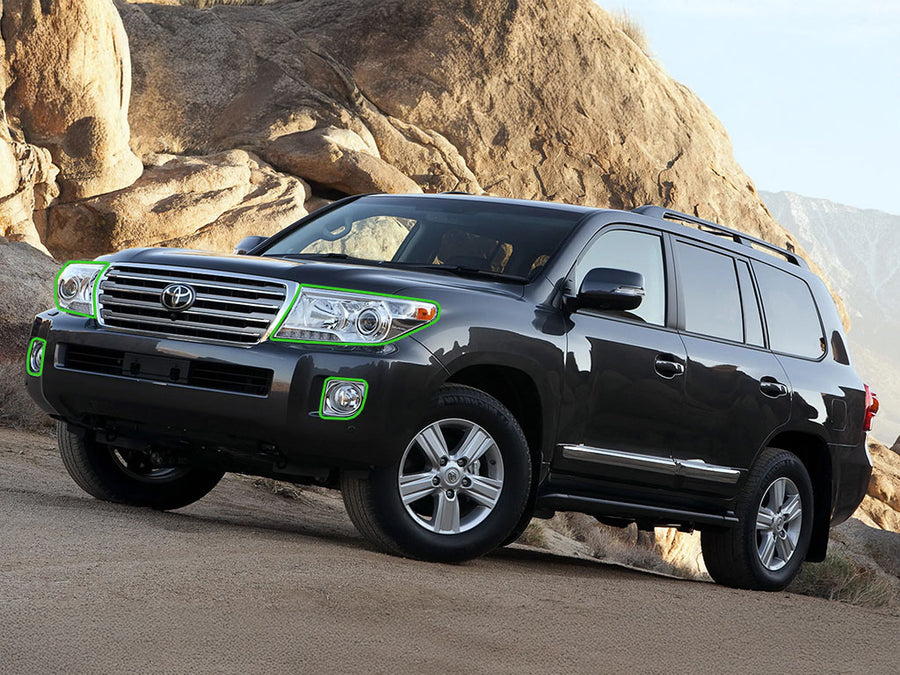 toyota land cruiser 2008-2015 Headlight Protection Installation Location