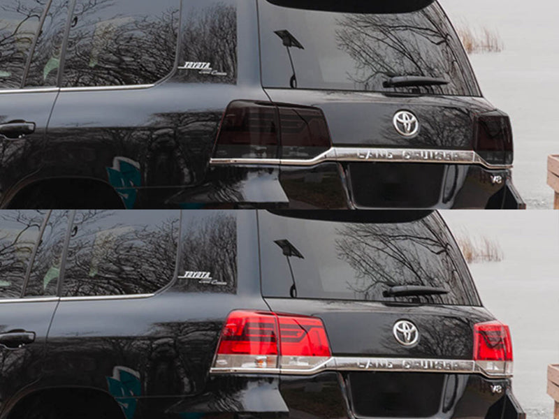 land cruiser Before and After Smoked Taillights