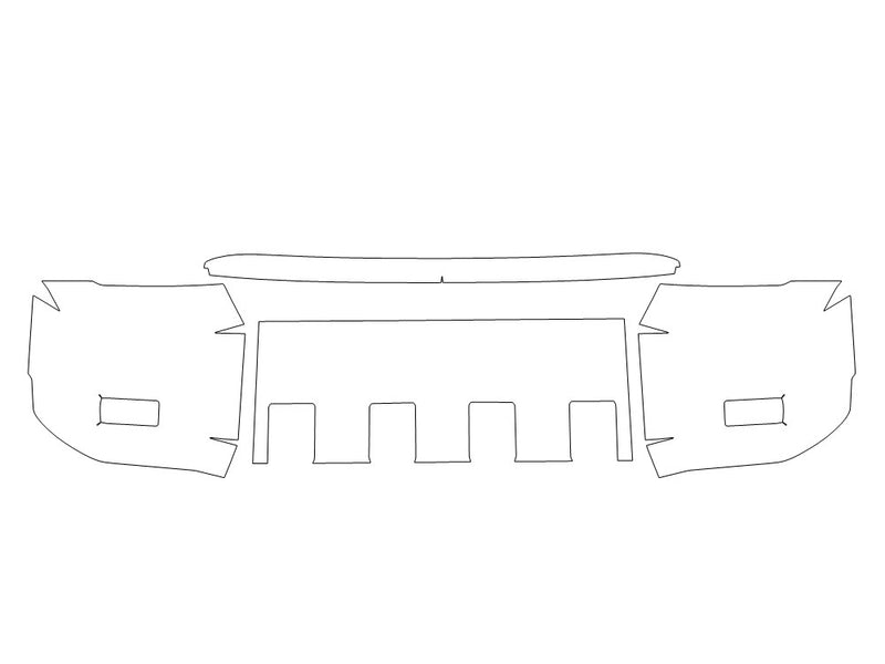 land cruiser 3M Clear Bra Bumper Precut PPF Diagram