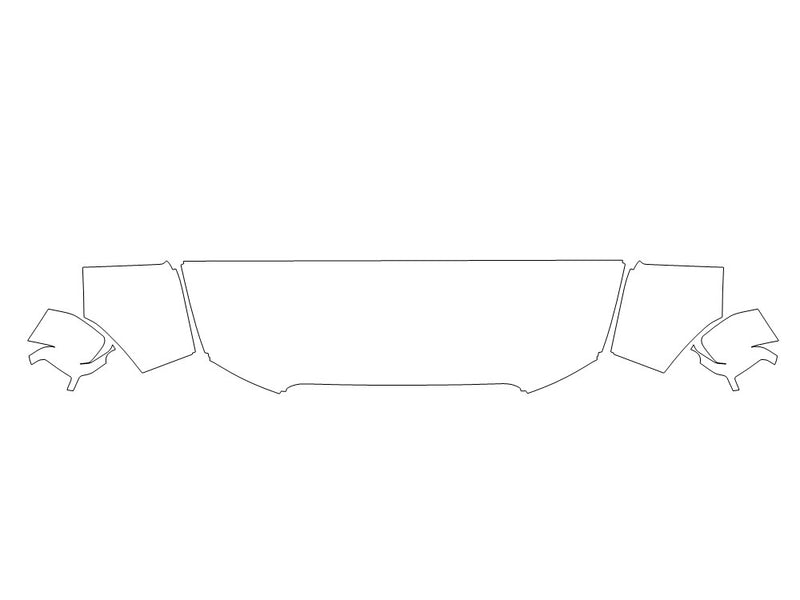 land cruiser Avery Dennison Clear Bra Hood Precut PPF Diagram