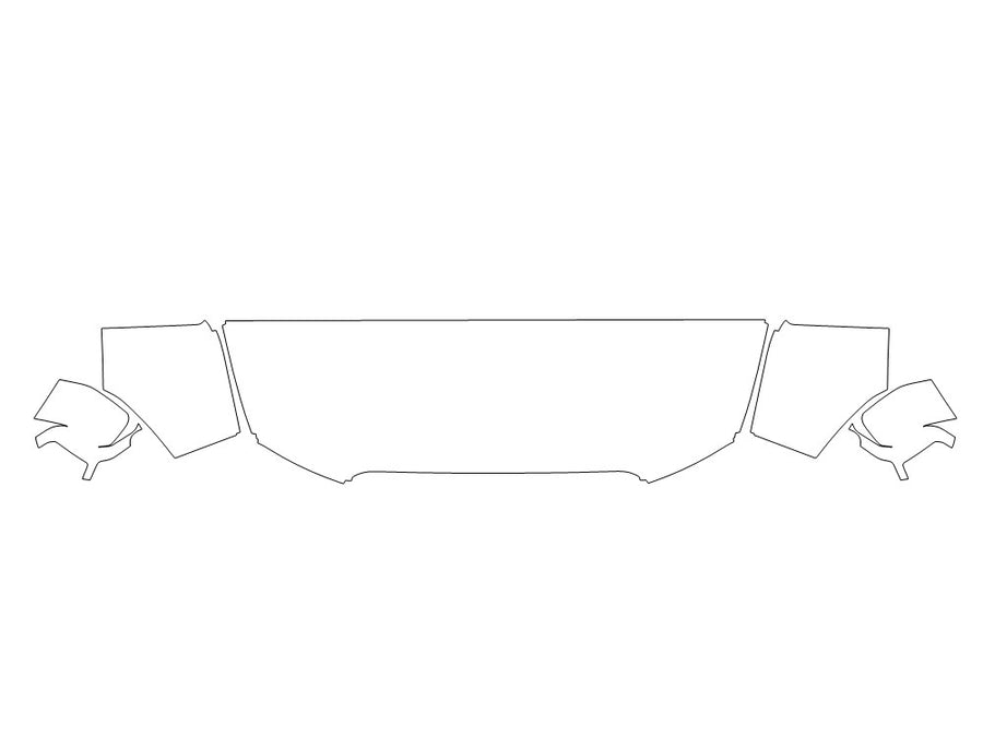 land cruiser Avery Dennison Clear Bra Hood Precut PPF Diagram