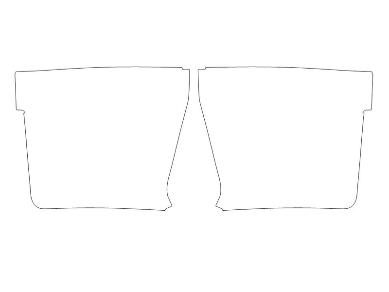 land cruiser Avery Dennison Clear Bra Door Cup Precut PPF Diagram