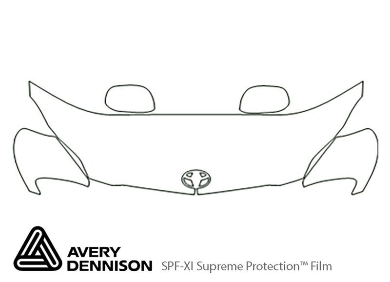 matrix Avery Dennison Clear Bra Hood Precut PPF Diagram