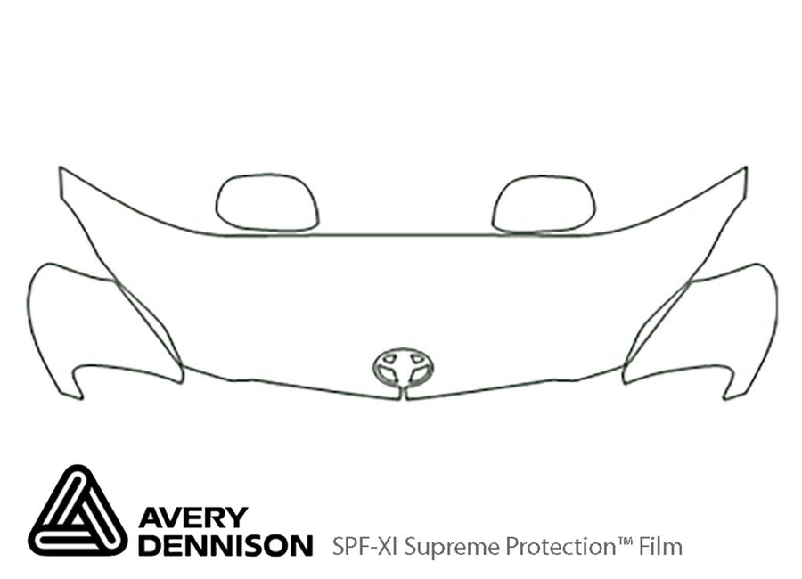 matrix Avery Dennison Clear Bra Hood Precut PPF Diagram