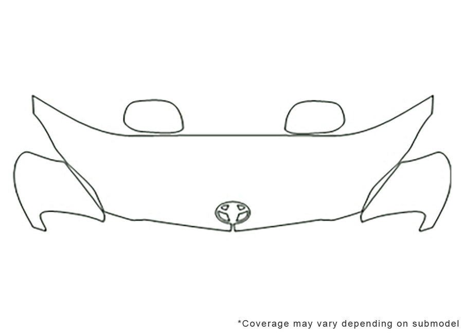matrix Avery Dennison Clear Bra Hood Precut PPF Diagram