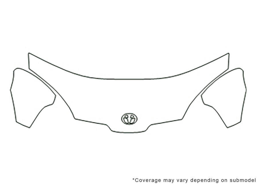 prius 3M Clear Bra Hood Precut PPF Diagram