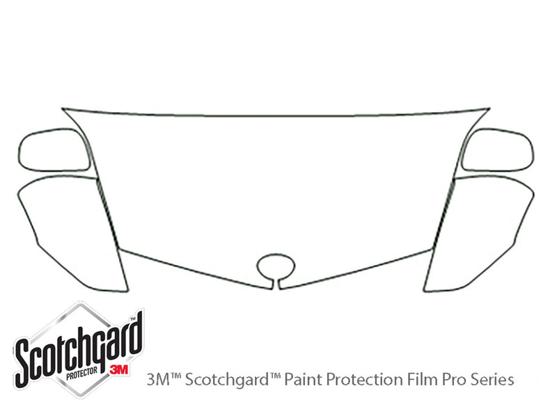 prius 3M Clear Bra Hood Precut PPF Diagram