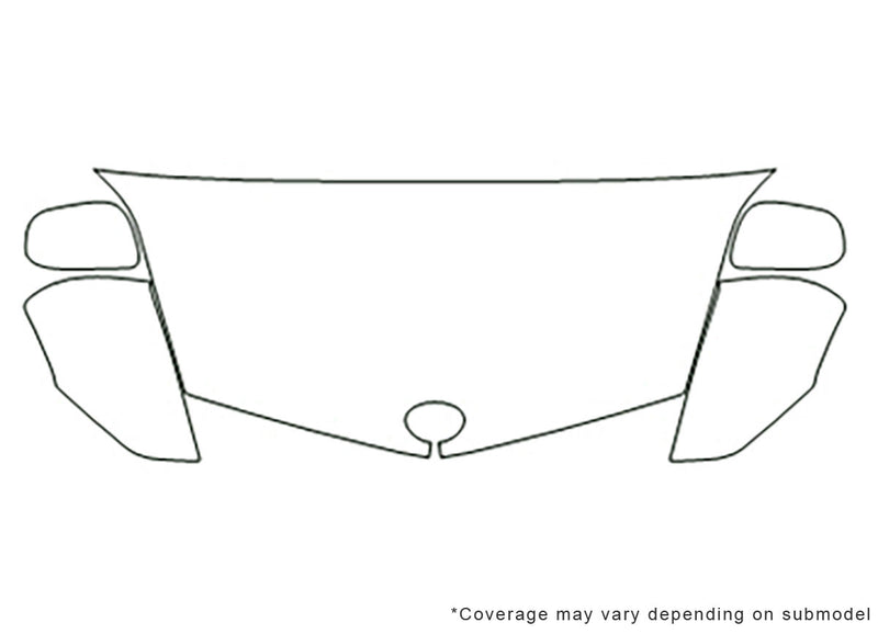 prius 3M Clear Bra Hood Precut PPF Diagram