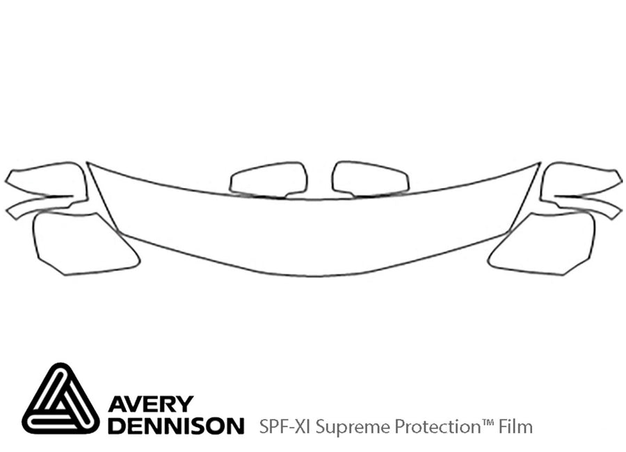 prius Avery Dennison Clear Bra Hood Precut PPF Diagram