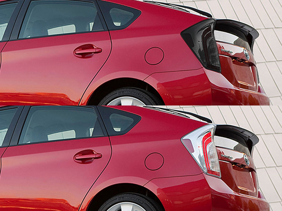 prius Before and After Smoked Taillights