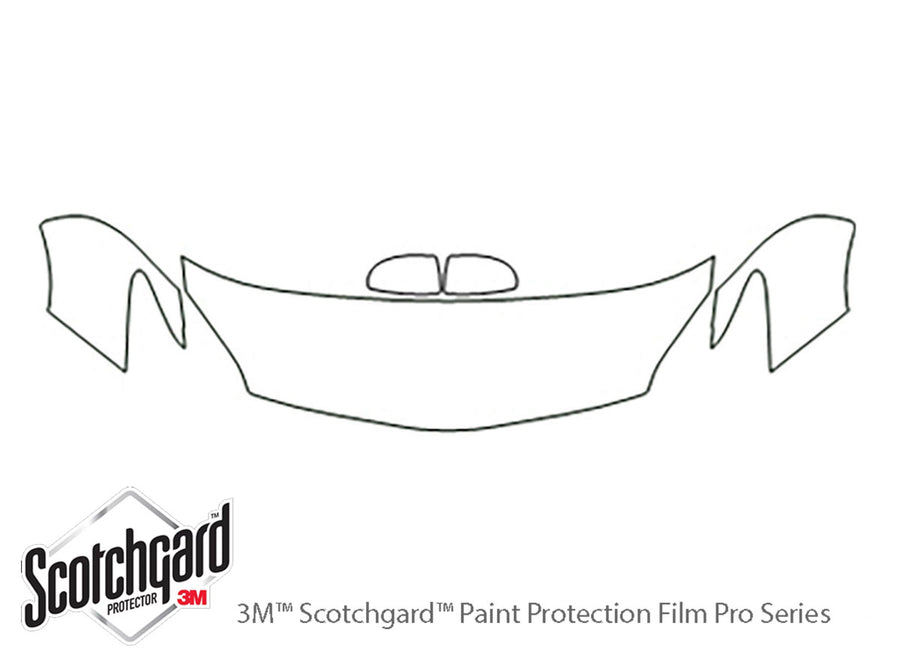 prius 3M Clear Bra Hood Precut PPF Diagram