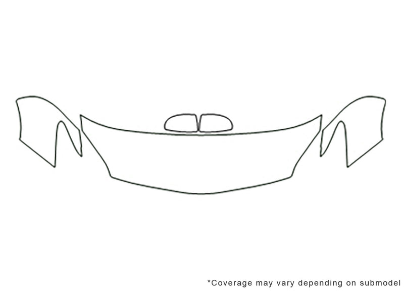 prius 3M Clear Bra Hood Precut PPF Diagram