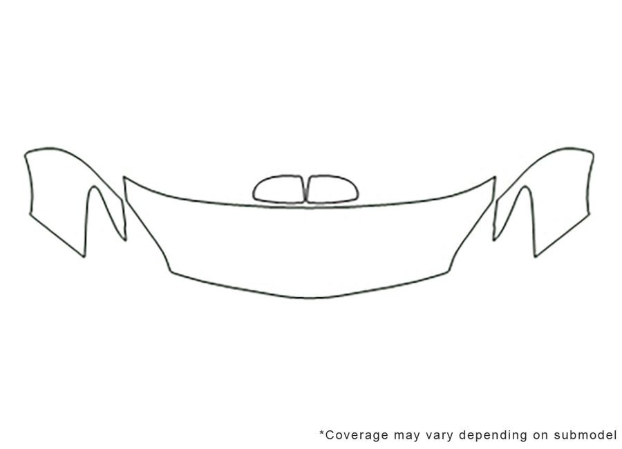 prius 3M Clear Bra Hood Precut PPF Diagram