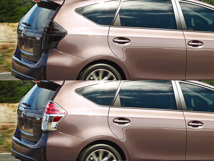 prius (hatchback) Before and After Smoked Taillights