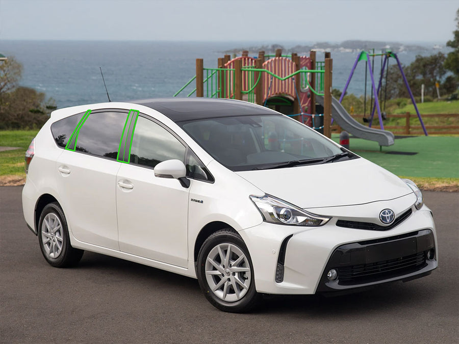 toyota prius 2012-2015 (v) Pillar Post Trim Installation Location