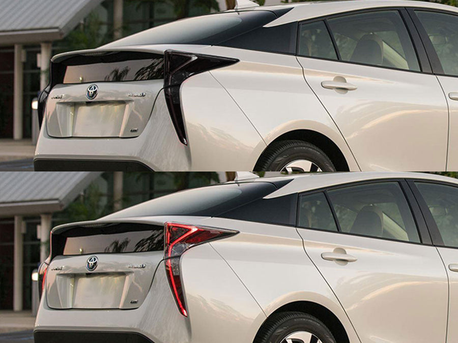 prius (hatchback) Before and After Smoked Taillights
