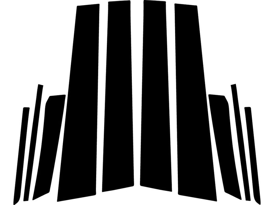 toyota prius 2016-2022 Carbon Fiber Pillar Trim Diagram