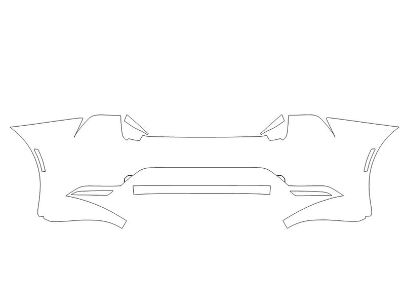 prius 3M Clear Bra Door Cup Precut PPF Diagram