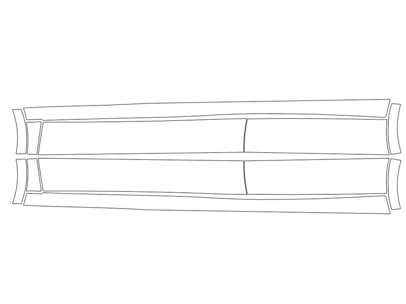 prius Avery Dennison Clear Bra Door Cup Precut PPF Diagram
