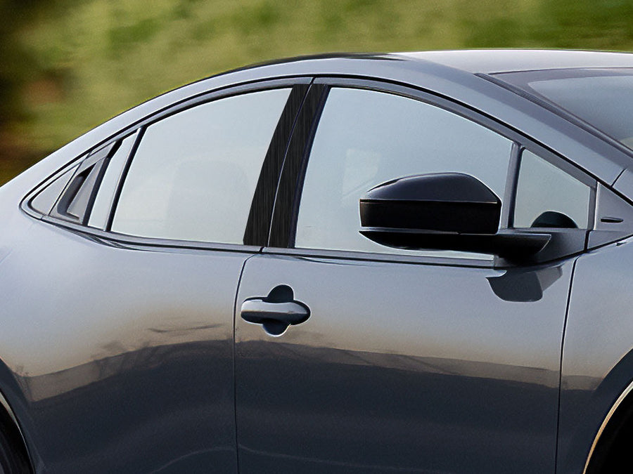 toyota prius 2023-2024 Brushed Aluminum Black Pillar Cover Diagram