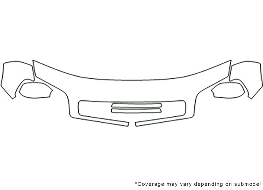 rav4 Avery Dennison Clear Bra Hood Precut PPF Diagram