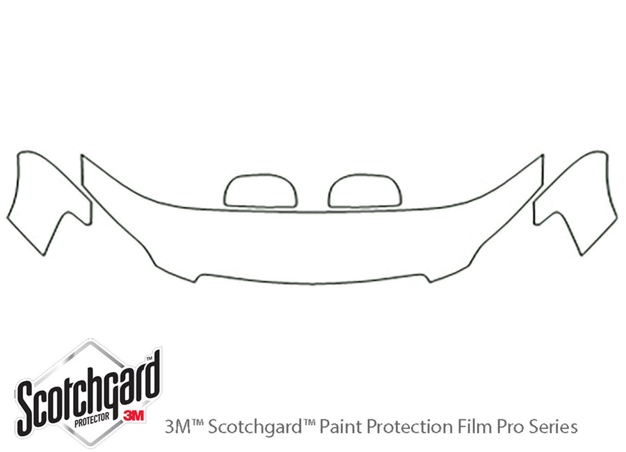 rav4 3M Clear Bra Hood Precut PPF Diagram