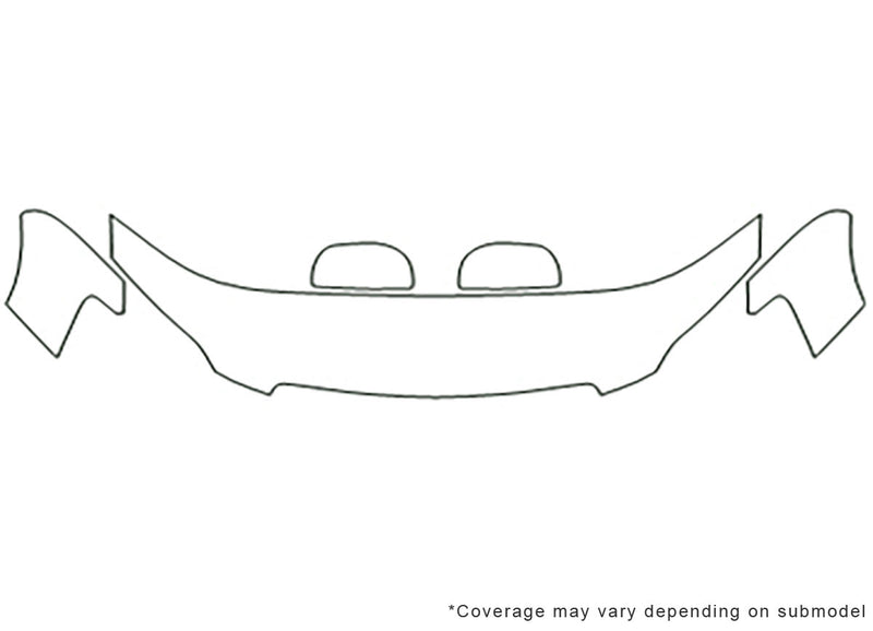 rav4 Avery Dennison Clear Bra Hood Precut PPF Diagram