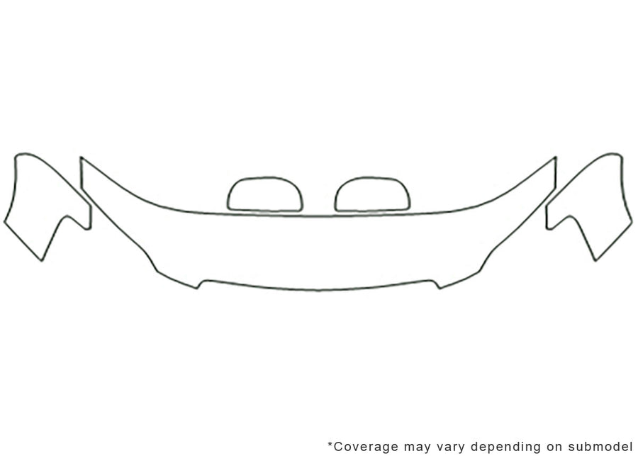 rav4 Avery Dennison Clear Bra Hood Precut PPF Diagram