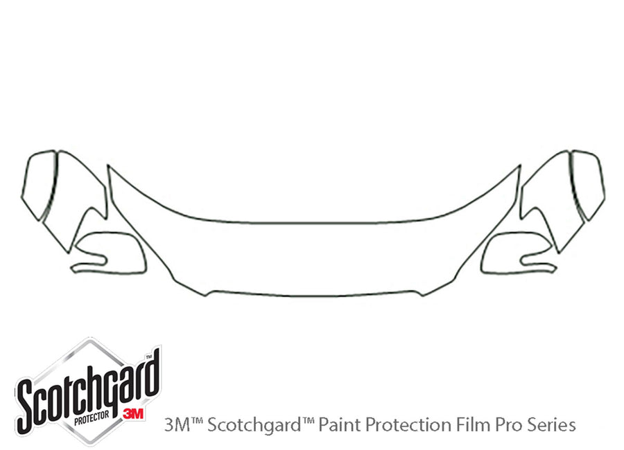 rav4 3M Clear Bra Hood Precut PPF Diagram
