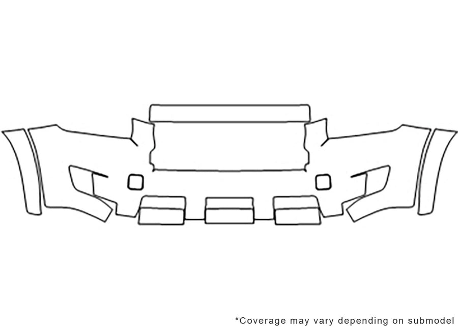 rav4 3M Clear Bra Bumper Precut PPF Diagram