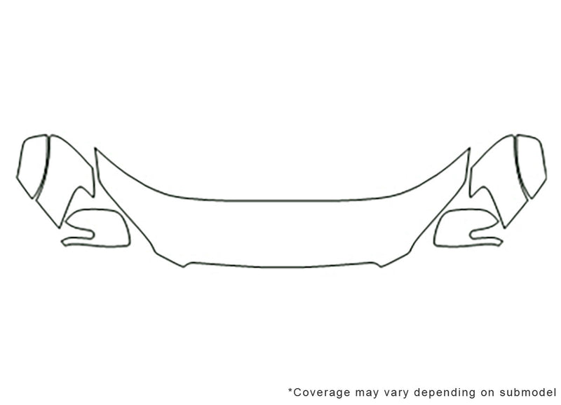 rav4 3M Clear Bra Hood Precut PPF Diagram